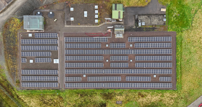 The new solar scheme at Roberton Water Treatment Works