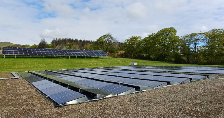 The new solar panels at Lawhead pumping station