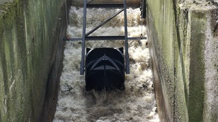 One of the microturbines being trialled at Shieldhall WWTW