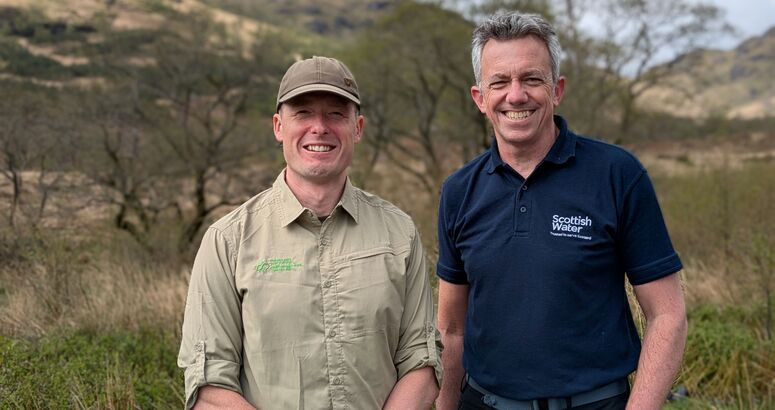 James Hand and Mark Williams pictured at Loch Katrine woodland creation site