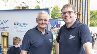 CEO Alex Plant and COO Peter Farrer at the Scottish Water stand at the Royal Highland Show 2026