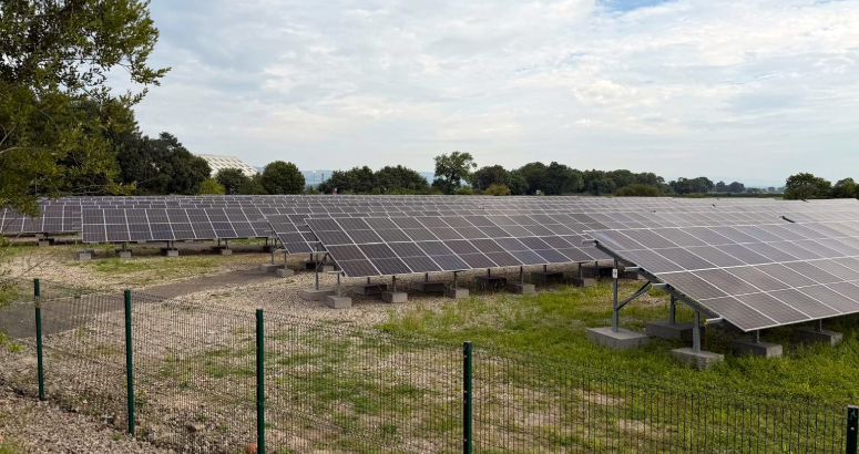 The solar panels that have been installed at Linwood WWPS