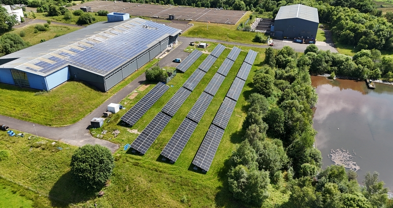 The new and existing solar schemes at Blairlinnans WTW