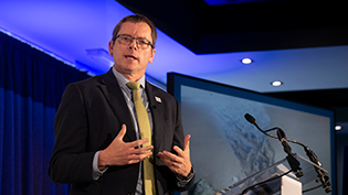 Alex Plant on stage at ACM 2023