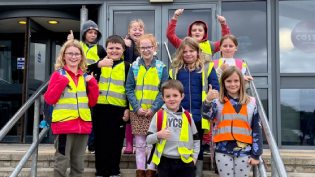 Learn to Swim pupils pictured outside in Orkney