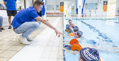 Children in swimming pool