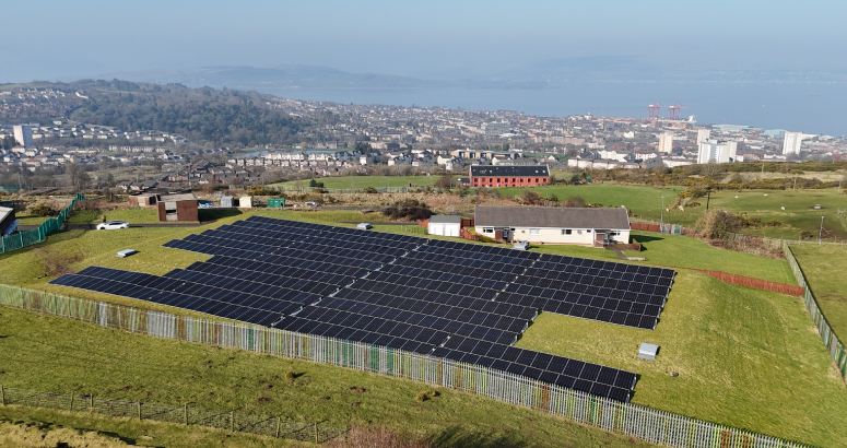 The new solar schcme at Overton water treatment works
